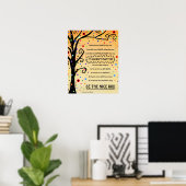 Wees de leuke Kind Classroom School Fun Tree Poster (Thuiskantoor)