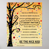 Wees de leuke Kind Classroom School Fun Tree Poster (Voorkant)