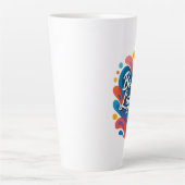 Wees de licht Inspirerend kleurrijke typografie De Latte Mok (Voorkant)