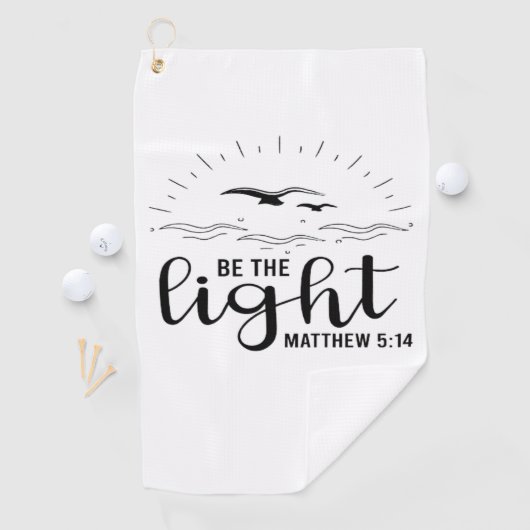 Wees de Lichte Bijbel Verse Golf Handdoek (Insitu)