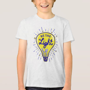 Wees de lichte Cartoon gloeilamp Tri-Blend Shirt