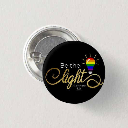 Wees de lichte LGBTQ Ronde Button 3,2 Cm (Voorkant /achterkant)