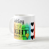 Wees de lichte regenboog koffiemok (Voorkant links)