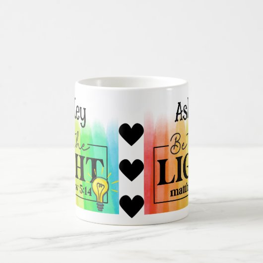 Wees de lichte regenboog koffiemok (Center)