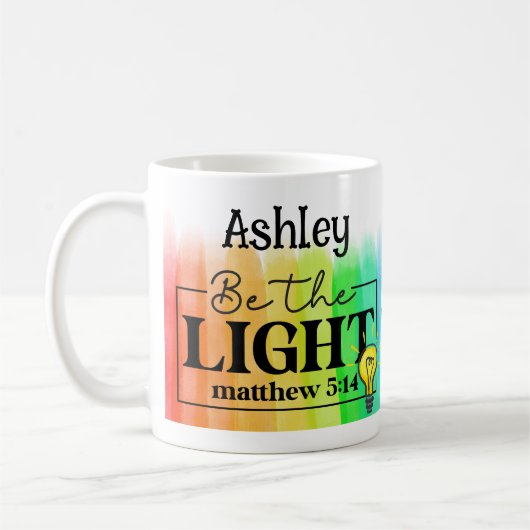 Wees de lichte regenboog koffiemok (Links)