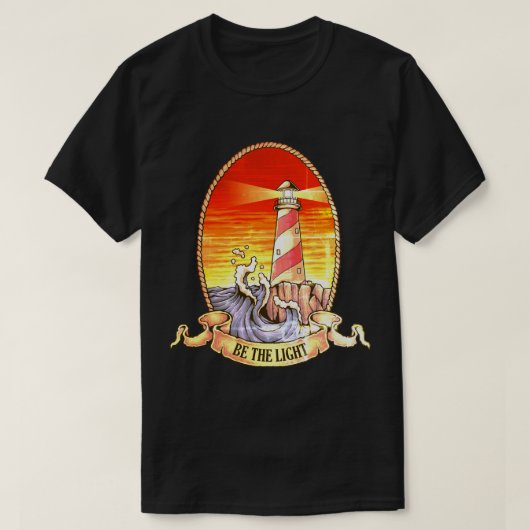 Wees de lichte vuurtoren t-shirt (Design voorkant)
