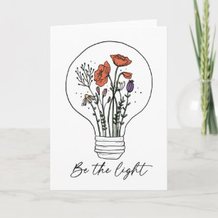 Wees de lichte wilde bloem kaart