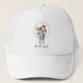 Wees de lichte wilde bloem trucker pet (Voorkant)