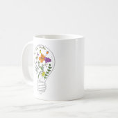 Wees de Lichte Wildflower Motivatie quote Koffiemok (Voorkant links)
