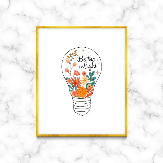 Wees de lichte woorden van aanmoediging poster