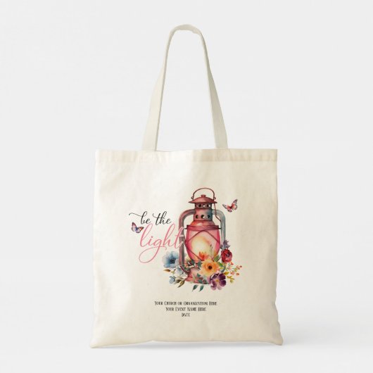 Wees de Lichte Zondag School Geloof Bijbel Custom Tote Bag (Achterkant)
