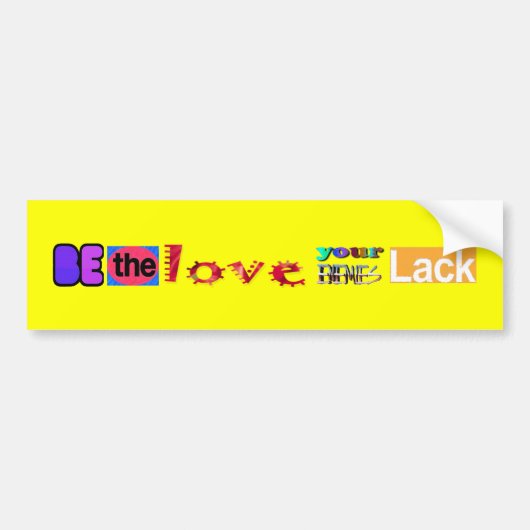 Wees de Liefde Bumper Sticker (Voorkant)