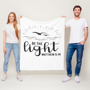 Wees de Light Bible Verse Fleece Deken