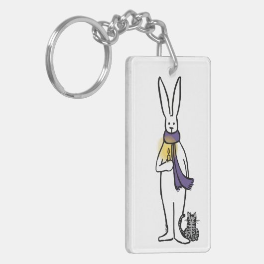 Wees de Light Bunny Sleutelhanger (Voorkant Links)
