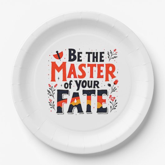 Wees de Meester van je Lot Papieren Bordje (Voorkant)