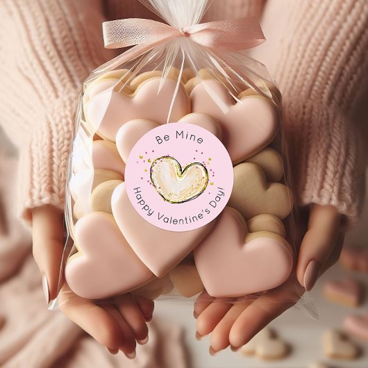 Wees de mijne Happy Valentine's Day Heart Ronde Sticker