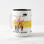 Wees de mijne, maar wees vriendelijk - hartverwarm tweekleurige koffiemok (Voorkant links)