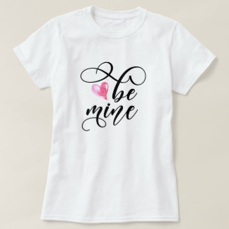 Wees de mijne Typografie Valentijn T-shirt