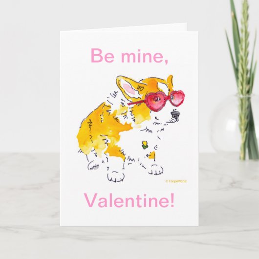 Wees de mijne, Valentijn! Corgi Kaart (Voorkant)