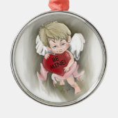 Wees de mijne Valentijn Premium Round Ornament (Voorkant)