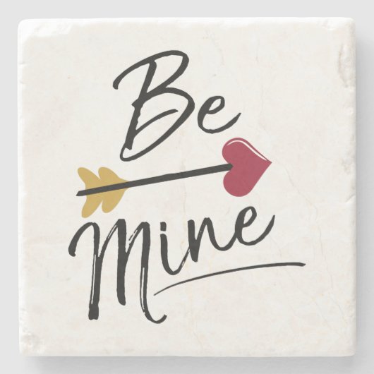 Wees de mijnstutten Valentijnse Stenen Onderzetter (Voorkant)