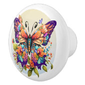 "Wees de mooie vlinder" keramische knop (Rechts)