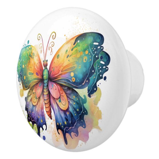 "Wees de mooie vlinder" keramische knop (Rechts)