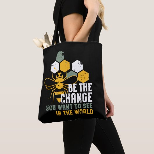 Wees de nieuwe grappige bijenpennen voor de bijent tote bag (Dichtbij)