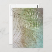 Wees de opdracht Wijzigen - Ghandi Briefkaart (Voorkant / Achterkant)