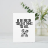 Wees de persoon die je hond denkt dat je bent briefkaart (Staand voorkant)