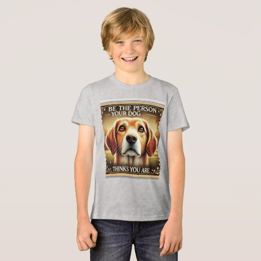 Wees de persoon die je hond denkt dat je bent - ee Tri-Blend shirt (Voorkant volledig)