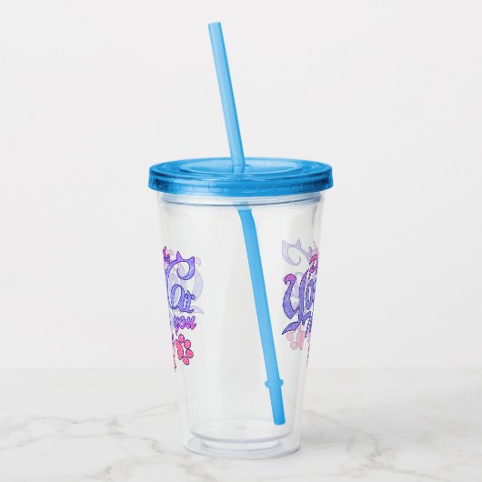 Wees de persoon die je kat denkt dat je bent acryl drinkbeker (Links)