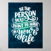 "Wees de Persoon" Inspirerend Quote Typografie Poster (Voorkant)