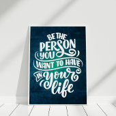 "Wees de Persoon" Inspirerend Quote Typografie Poster