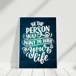 "Wees de Persoon" Inspirerend Quote Typografie Poster