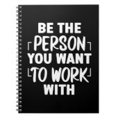 Wees de persoon Motivatie offerte Notitieboek (Voorkant)