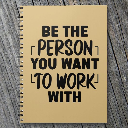 Wees de persoon Motivatie offerte Notitieboek