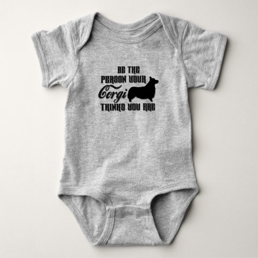 Wees de persoon Pembroke Welsh Corgi Puppy Dog Romper (Voorkant)