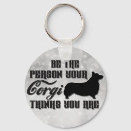 Wees de persoon Pembroke Welsh Corgi Puppy Dog Sleutelhanger