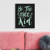 Wees de positieve boodschap van het mooie Kind in  Canvas Afdruk (Insitu (Woonkamer))