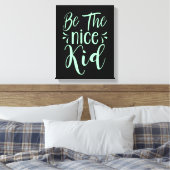 Wees de positieve boodschap van het mooie Kind in  Canvas Afdruk (Insitu (Slaapkamer))