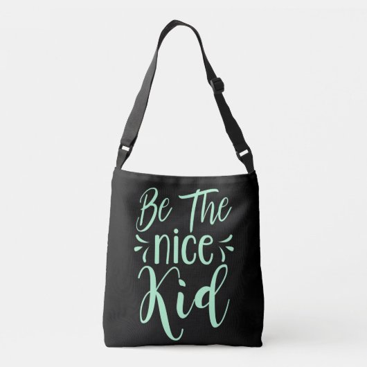Wees de positieve boodschap van het mooie Kind in Crossbody Tas (Achterkant)
