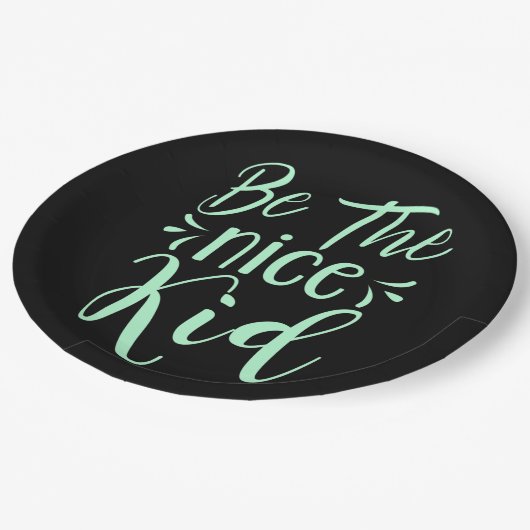 Wees de positieve boodschap van het mooie Kind in Papieren Bordje (Gekanteld)