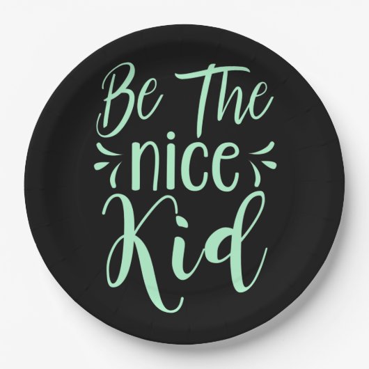 Wees de positieve boodschap van het mooie Kind in Papieren Bordje (Voorkant)