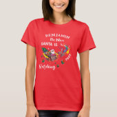 Wees de prettige kerstman die kerstmis bekijkt t-shirt (Voorkant)