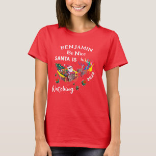 Wees de prettige kerstman die kerstmis bekijkt t-shirt