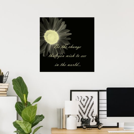 Wees de prijsopgave voor Gandhi-verandering Poster (Thuiskantoor)