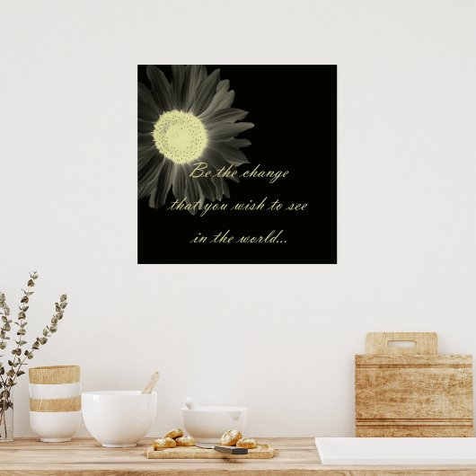 Wees de prijsopgave voor Gandhi-verandering Poster (Keuken)