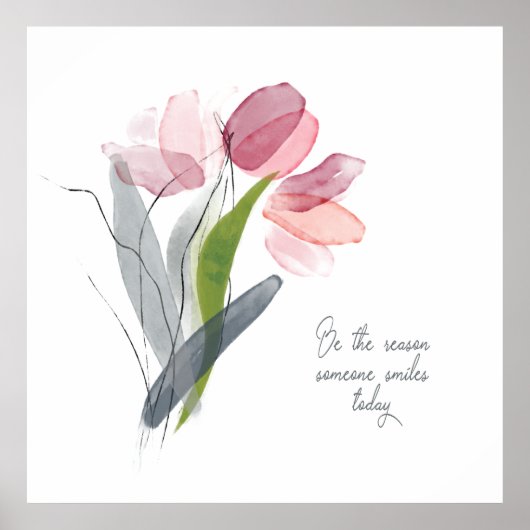 Wees de reden dat iemand de Waterverf van de roze Poster (Voorkant)