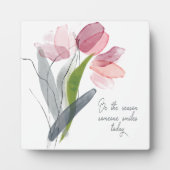 Wees de reden dat iemand vandaag lacht met roze bl fotoplaat (Voorkant)